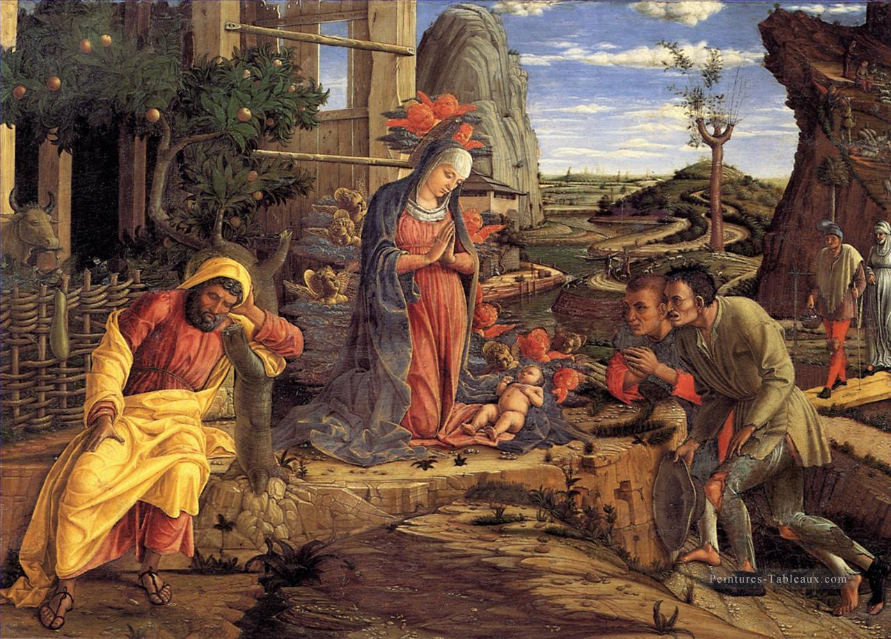 L’adoration des bergers Renaissance peintre Andrea Mantegna Peintures à l'huile